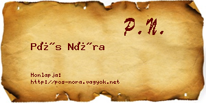 Pós Nóra névjegykártya